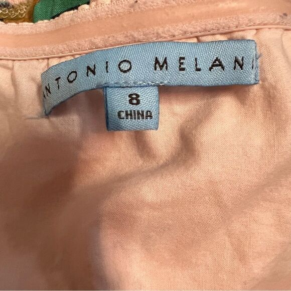 ANTONIO MELANI Multicolor Geometric Sleeveless Maxi Dress Size 8 Art Comfort - Picture 3 of 12